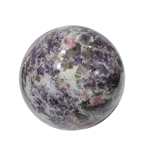 Pink Tourmaline and Lepidolite Sphere (Madagascar) Online Hot Sale