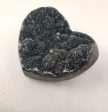 Druzy Black Amethyst Heart, Uruguay Hot on Sale