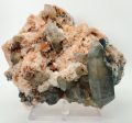 Quartz w  Indicolite Tourmaline on Cleavelandite Online Sale