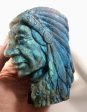 Labradorite Carving of Native American Figure Fashion