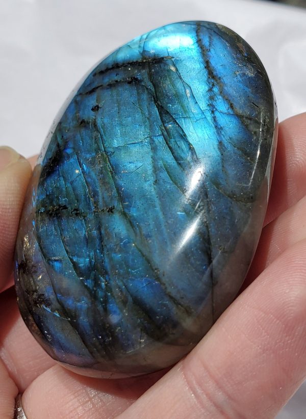 Electric Blue Labradorite Palm Stone, Madagascar Supply