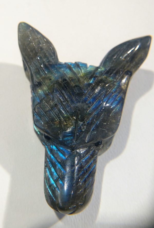 Labradorite Wolf Head Bead For Cheap