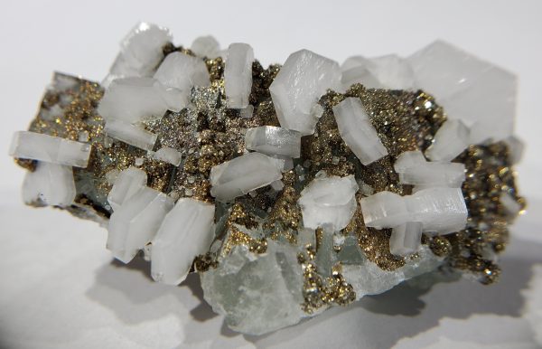 Calcite and Pyrite on Fluorite Cheap