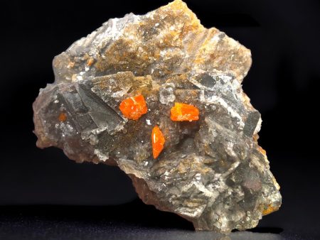 Wulfenite w  Calcite & Mimetite, North Geronimo Mine, Arizona Sale