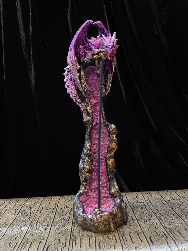 Dragon on Geode Incense Burner Hot on Sale