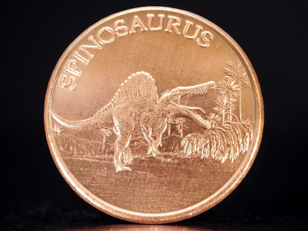 1 Oz Copper Coin (Spinosaurus), Michigan For Cheap