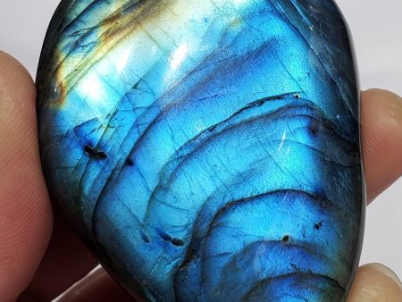 Electric Blue Labradorite Palm Stone, Madagascar Online now