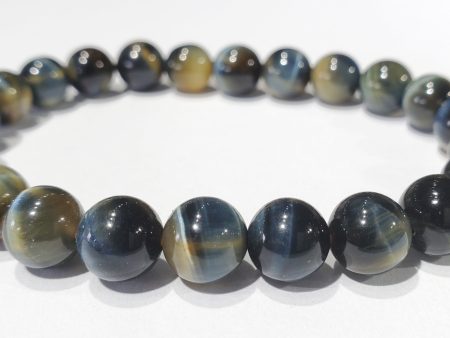 Blue and Yellow Tigers Eye Bead Bracelet Online Hot Sale