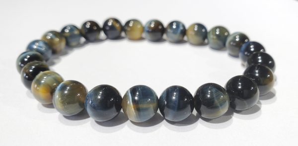 Blue and Yellow Tigers Eye Bead Bracelet Online Hot Sale