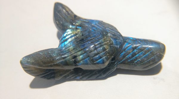 Labradorite Wolf Head Bead For Cheap