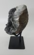 Druzy Black Quartz Formation on Custom Metal Stand (Uruguay) For Cheap