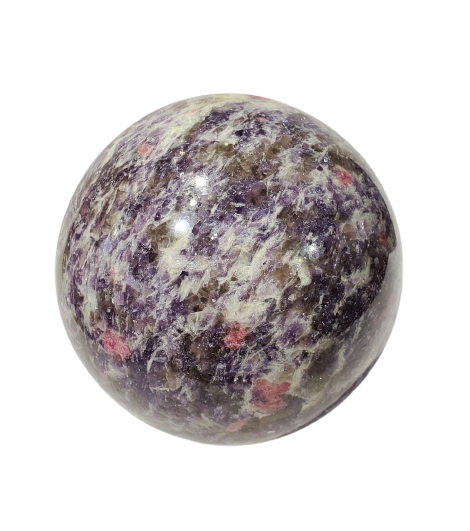 Pink Tourmaline and Lepidolite Sphere (Madagascar) Online Hot Sale