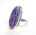 Charoite Ring in Sterling Silver Hot on Sale