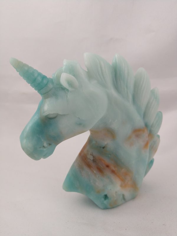 Amazonite Unicorn Carving Fashion