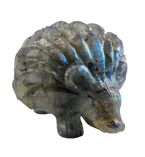 Labradorite Hedgehog Carving For Cheap