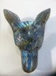 Labradorite Wolf Head Bead For Cheap