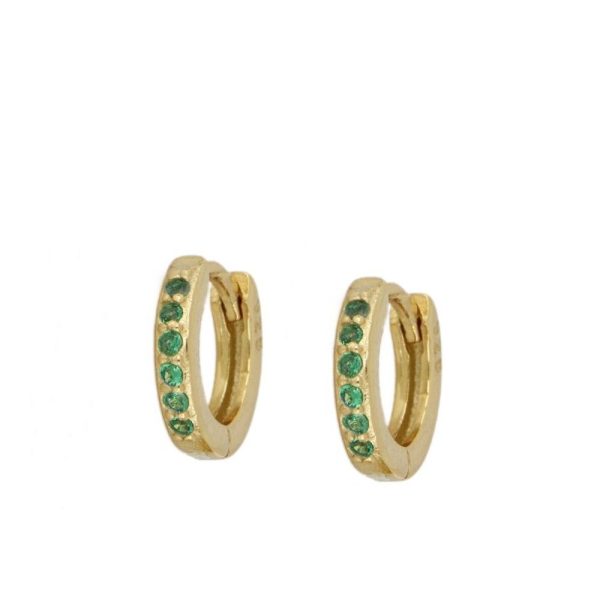 Aritos Green (plata y oro) Sale