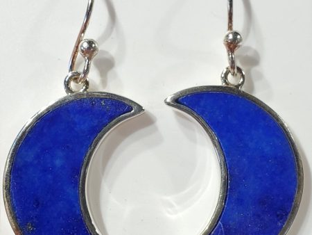 Lapis Lazuli Moon Earrings Online now