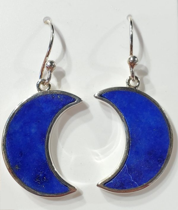 Lapis Lazuli Moon Earrings Online now