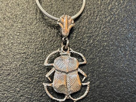 Scarab with Lotus Clasp Pendant For Cheap