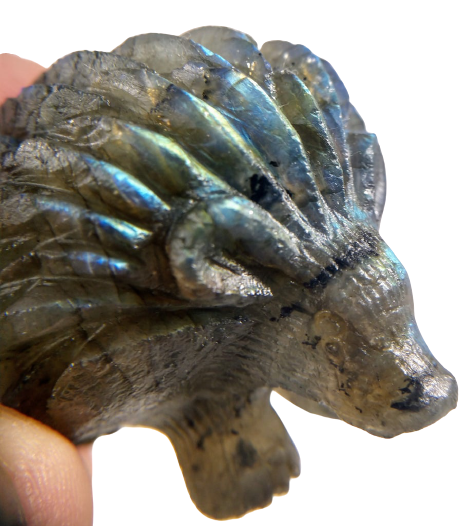 Labradorite Hedgehog Carving For Cheap