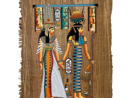 Isis Leading Queen Nefertari into the Afterlife Papyrus Hot on Sale