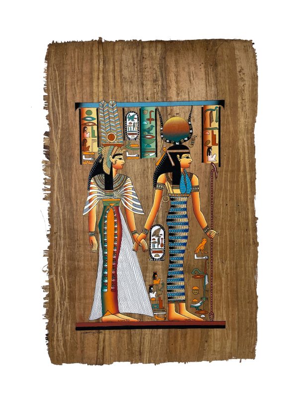 Isis Leading Queen Nefertari into the Afterlife Papyrus Hot on Sale