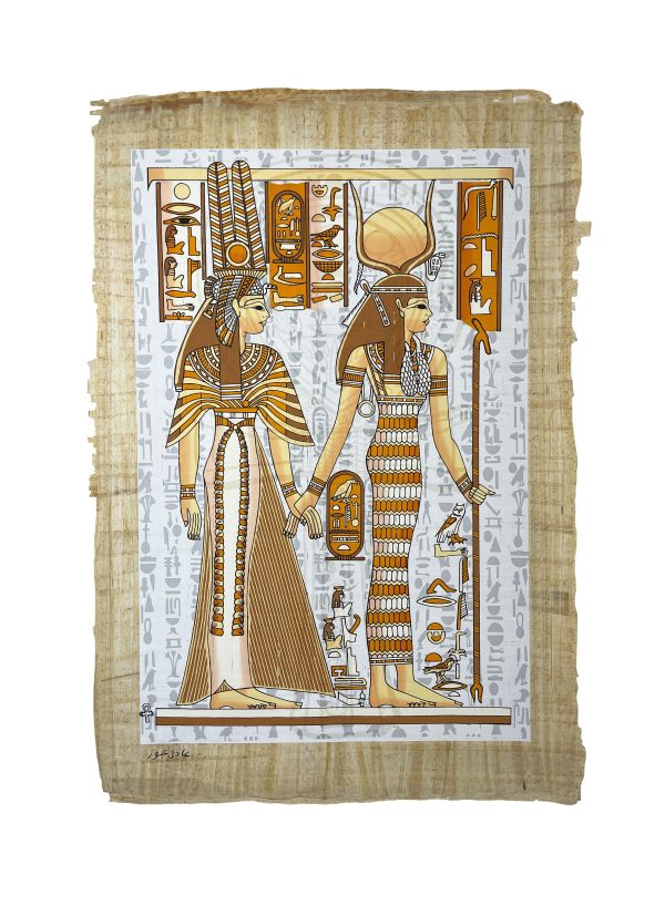 Isis Leading Queen Nefertari into the Afterlife Papyrus - Glow in the Dark Online now