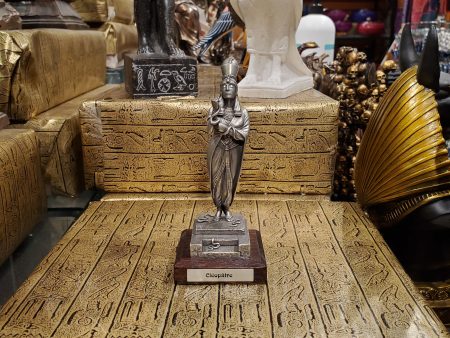 Pewter Cleopatra Statue on Wood Base Online Hot Sale