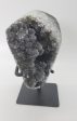 Druzy Black Quartz Formation on Custom Metal Stand (Uruguay) For Cheap