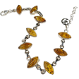 Amber and Sterling Silver Bracelet Hot on Sale