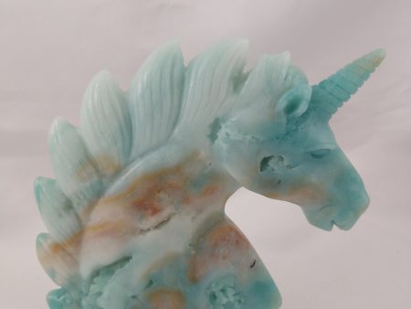 Amazonite Unicorn Carving Fashion