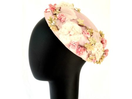 Tocado-casquete rosa vintage For Discount