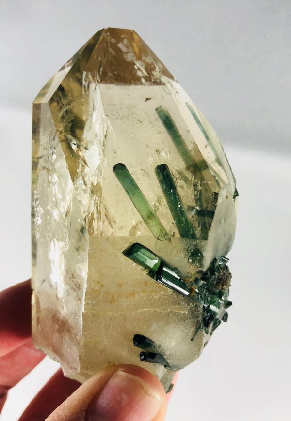 Quartz with Green Tourmaline Online now