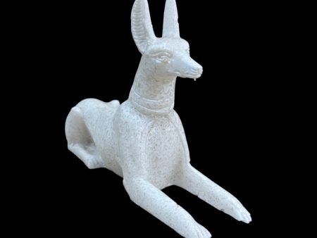 Alabaster Anubis Jackal Statue - Made in Egypt Supply