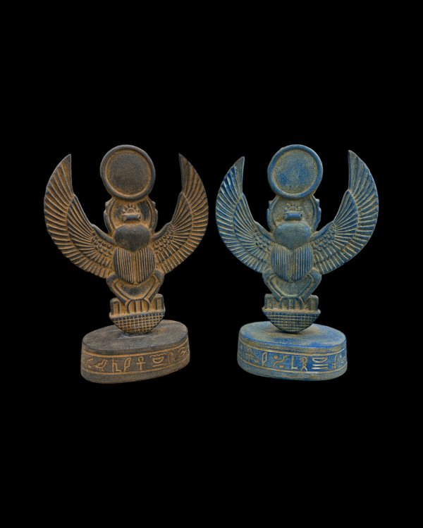 Winged Scarab Beetle with Sun Disc Statue For Cheap