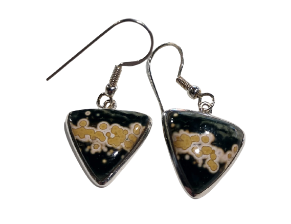 Ocean Jasper Earrings, Sterling Silver Discount