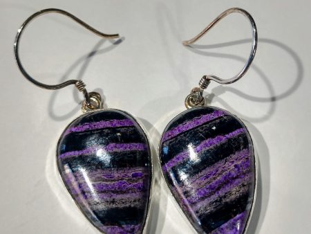 Sugilite Earrings, Sterling Silver For Discount