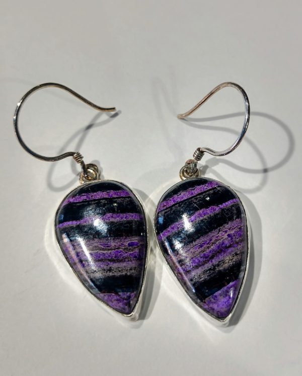 Sugilite Earrings, Sterling Silver For Discount