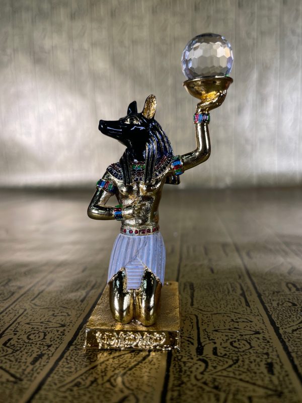 Anubis holding Crystal Mini Statue - Pewter Online now