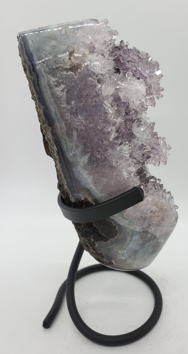 Amethyst Stalactite Formation on Custom Metal Stand (Uruguay) on Sale