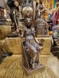 Sekhmet on Throne with Staff & Ankh Statue on Sale