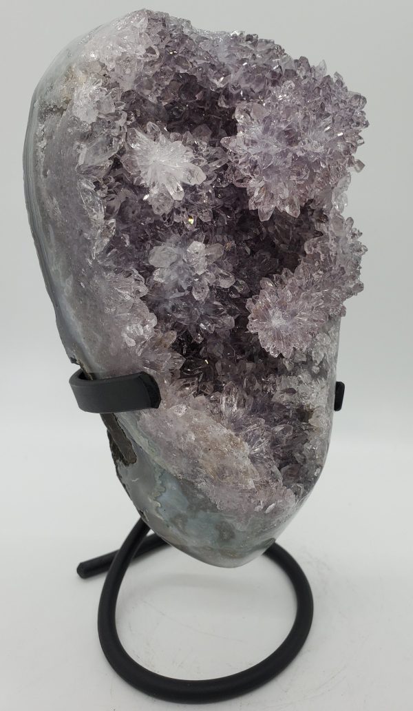 Amethyst Stalactite Formation on Custom Metal Stand (Uruguay) on Sale