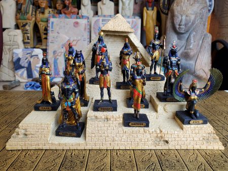 Ancient Egyptian Gods & Goddesses Mini Statues Set of 12 Sale