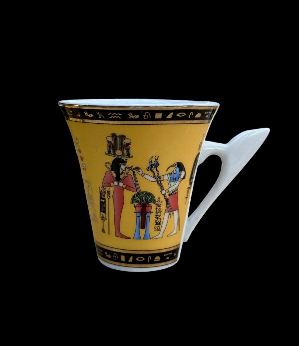 Thoth with Pharaoh Tea Cup and Saucer Set Hot on Sale