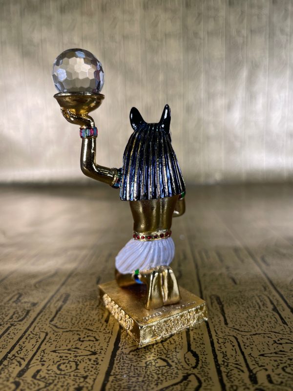 Anubis holding Crystal Mini Statue - Pewter Online now