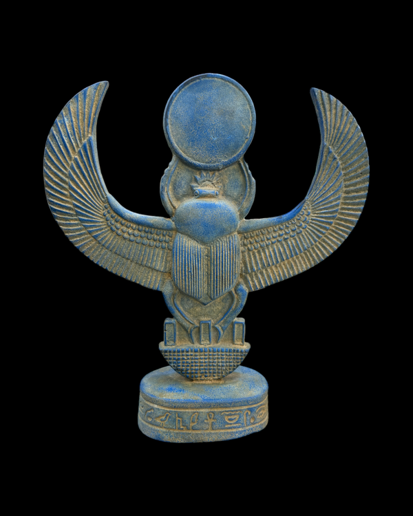 Winged Scarab Beetle with Sun Disc Statue Online