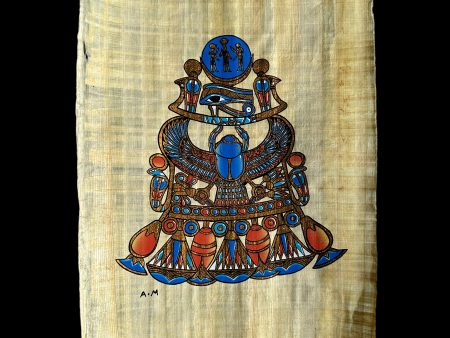 Scarab Pectoral Papyrus - 20x30cm Discount