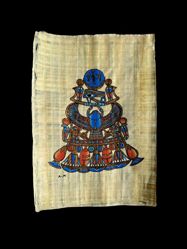 Scarab Pectoral Papyrus - 20x30cm Discount