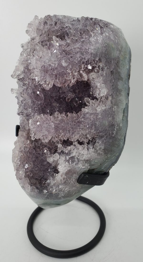 Amethyst Stalactite Formation on Custom Metal Stand (Uruguay) on Sale